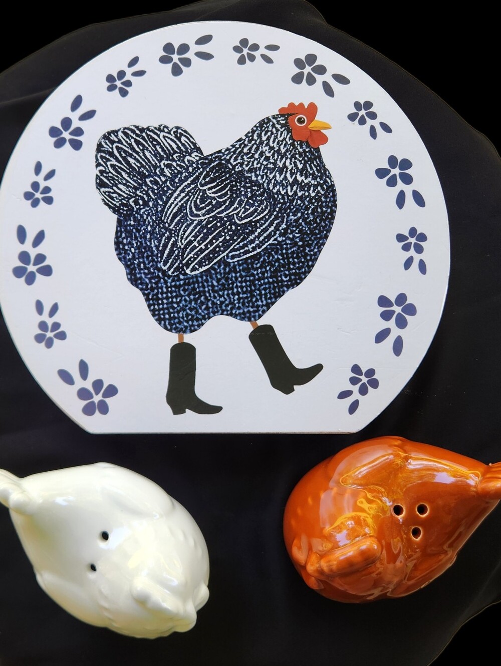 Blue Folk Art Hen Bundle